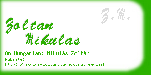 zoltan mikulas business card