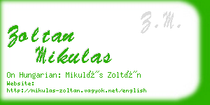 zoltan mikulas business card